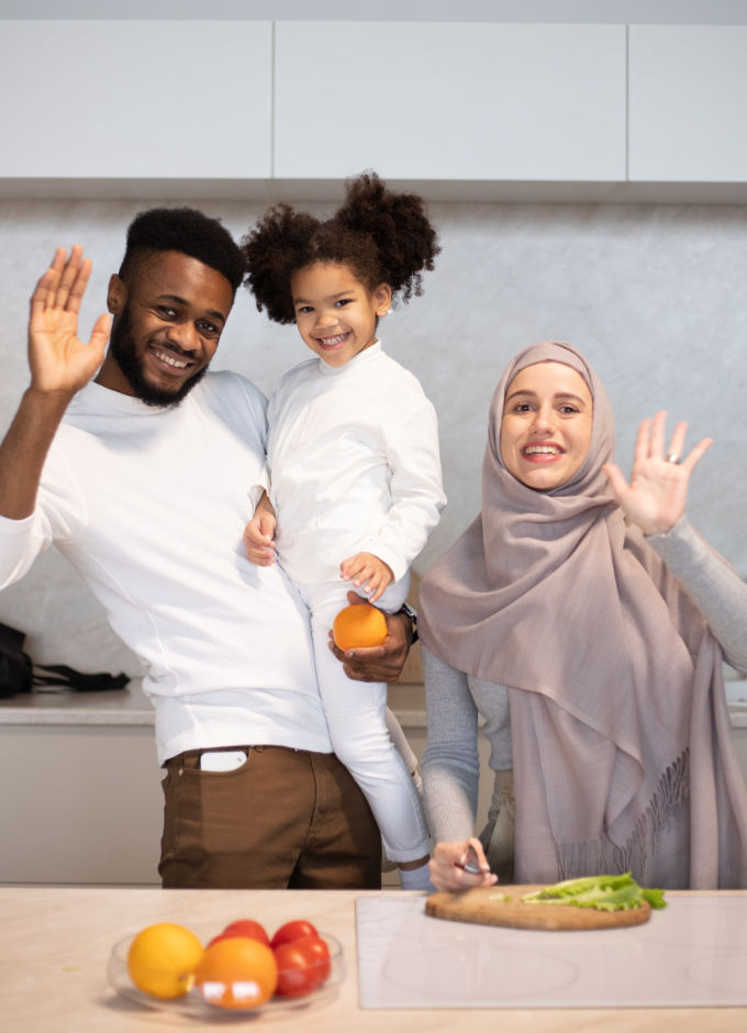 A multiracial family